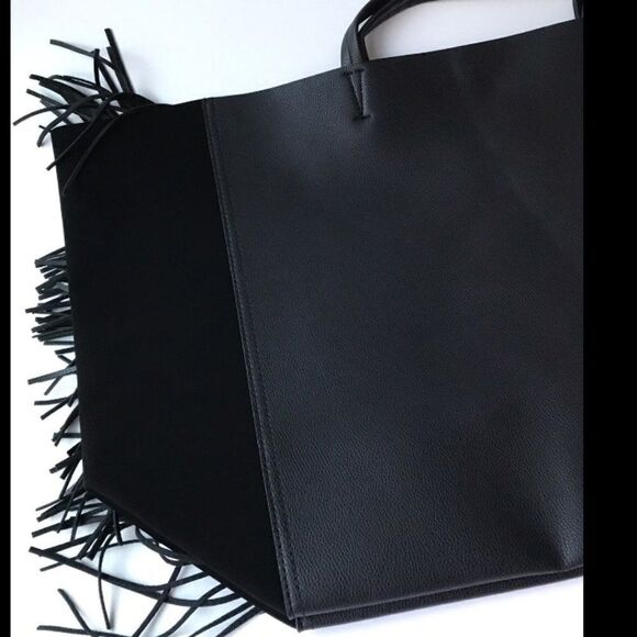 Tote Bag with Fringe BLACK  Victoria.s Secret - Picture 5 of 6
